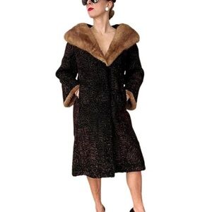 Vintage Bernard Held of Rochester New York Swakara Lamb Fur Coat